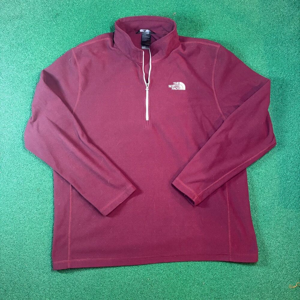 Size XL Womens – The North Face Maroon TKA 100 Fleece Quarter Zip Pullover